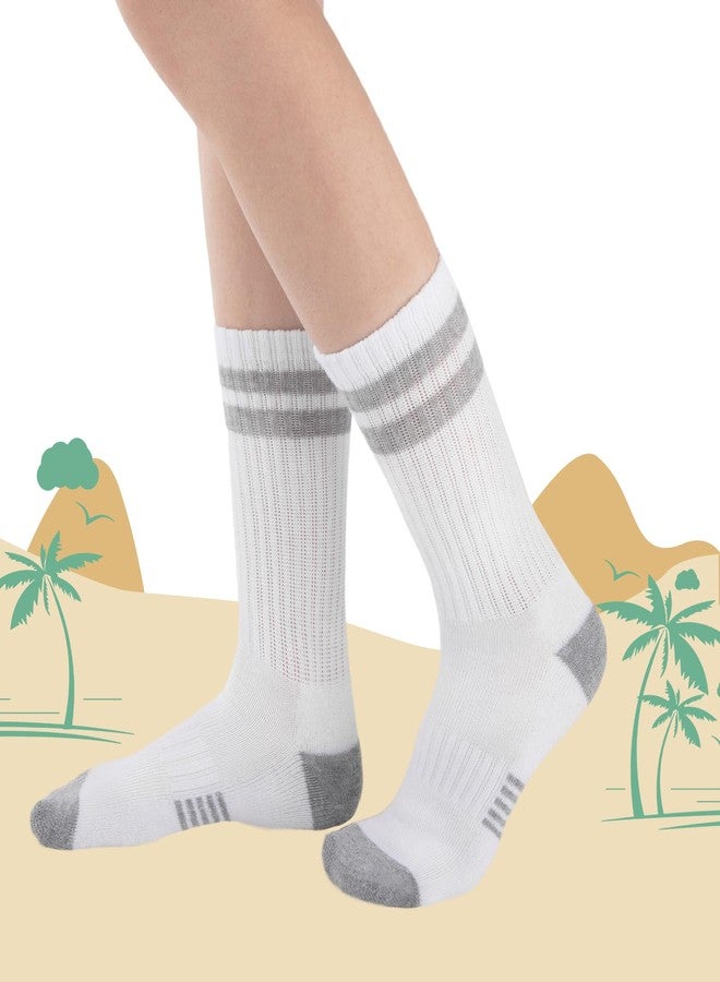 Comfoex 10 Pairs Boys Crew Long Athletic Socks for 4-6 6-8 8-10 Years Old Kids Calf Sports Half Cushioned - Image 5